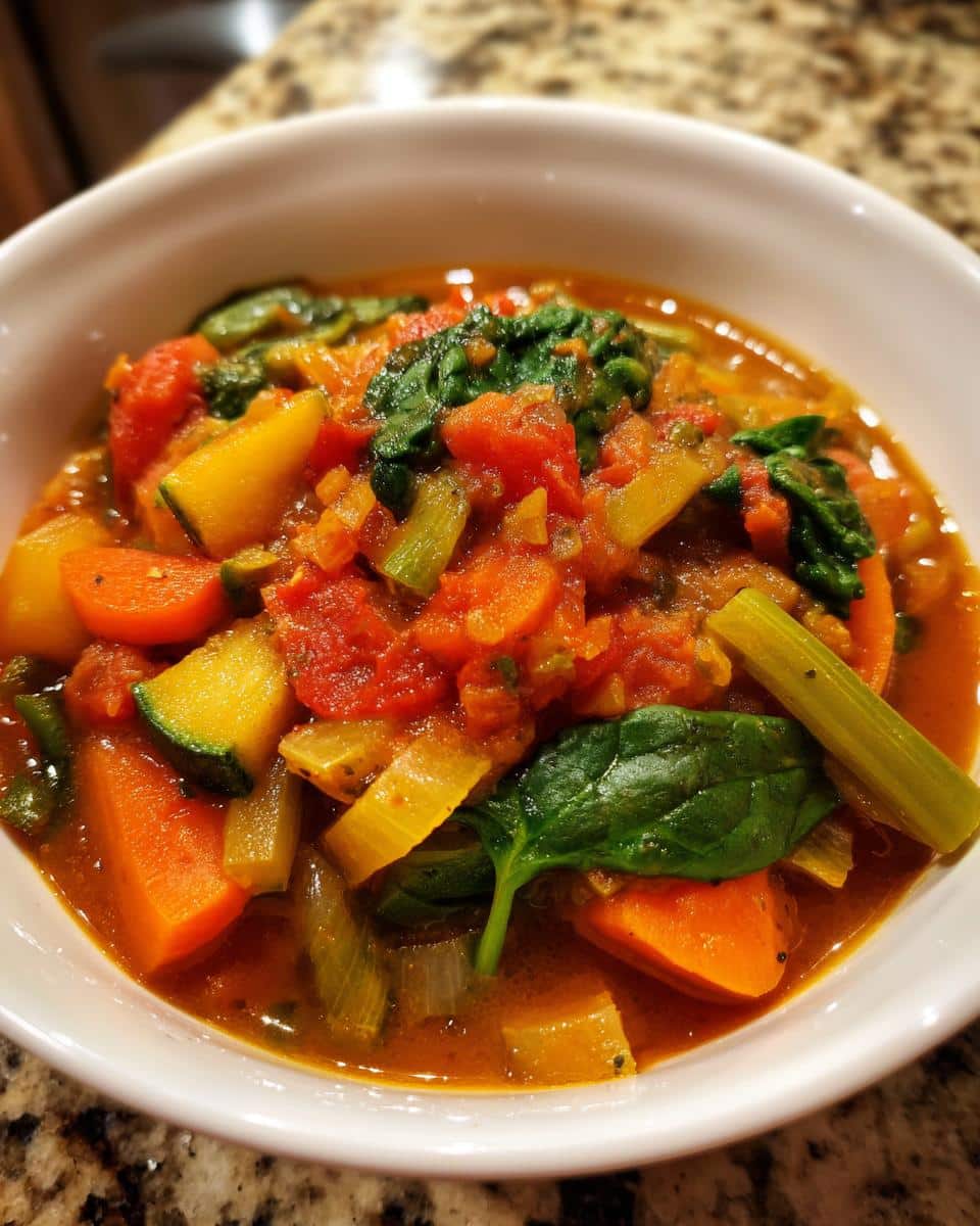 One pot vegetable stew - detail 1