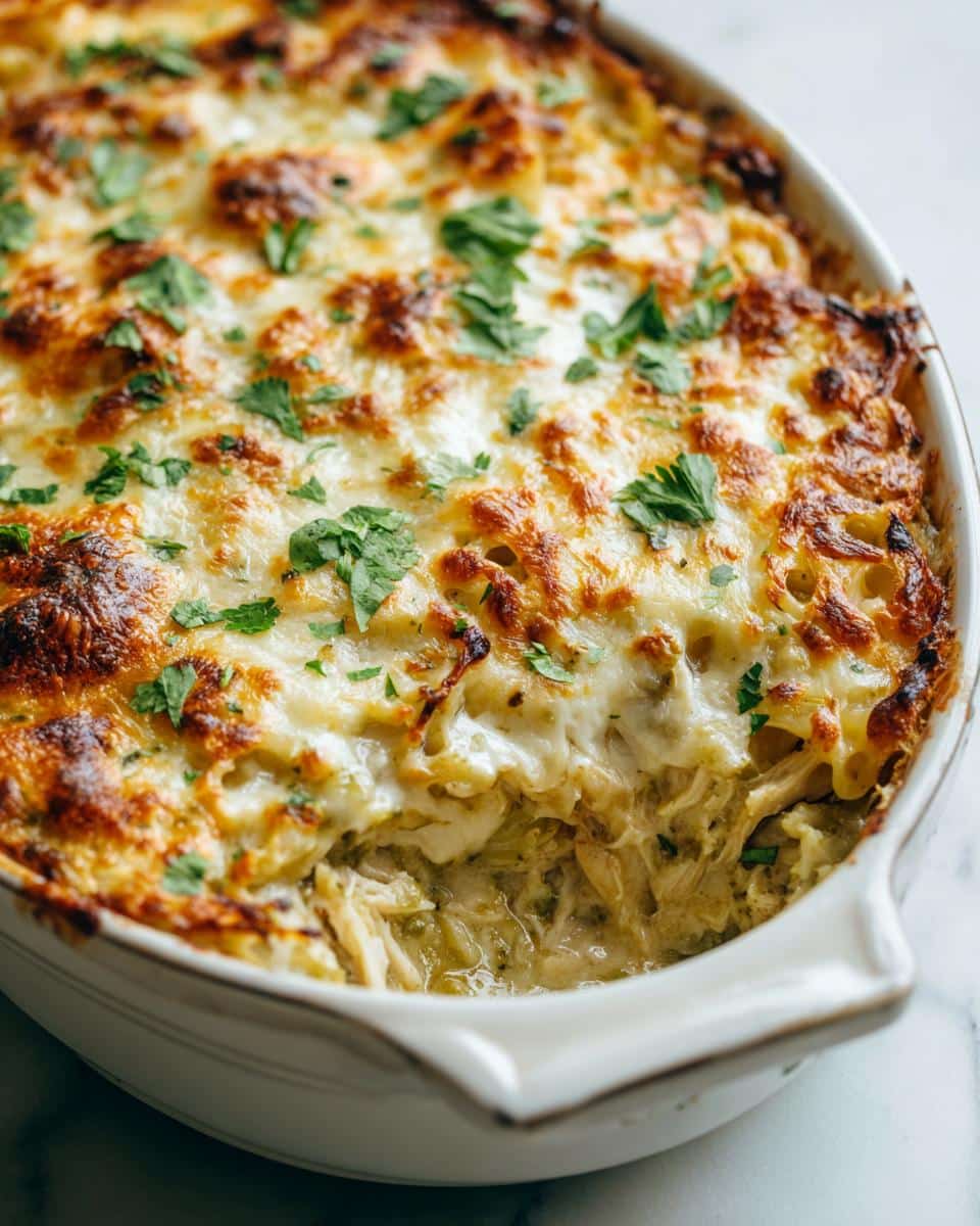 Salsa Verde Chicken Enchilada Pasta Casserole - detail 1