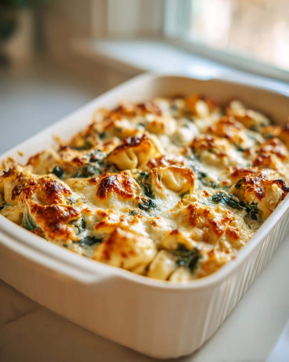 Spinach Alfredo Tortellini Casserole Bake - detail 1