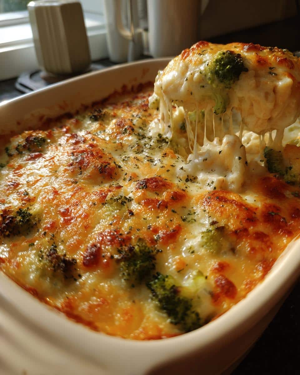Turkey and Broccoli Alfredo Rice Casserole - detail 1