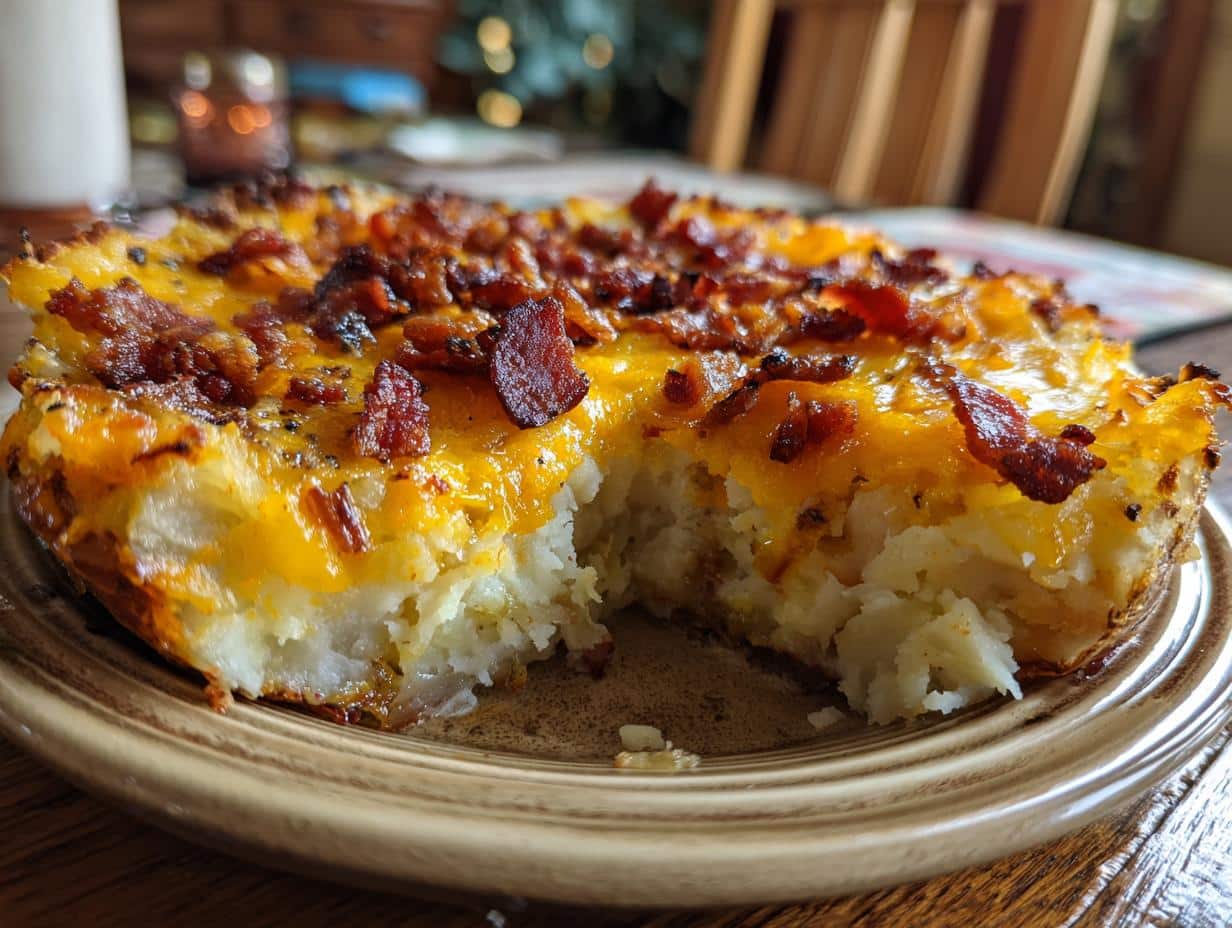 Irresistible Twice Baked Potato Casserole with Bacon and Cheddar