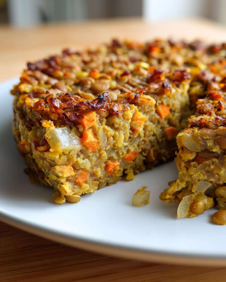Vegan lentil roast - detail 1
