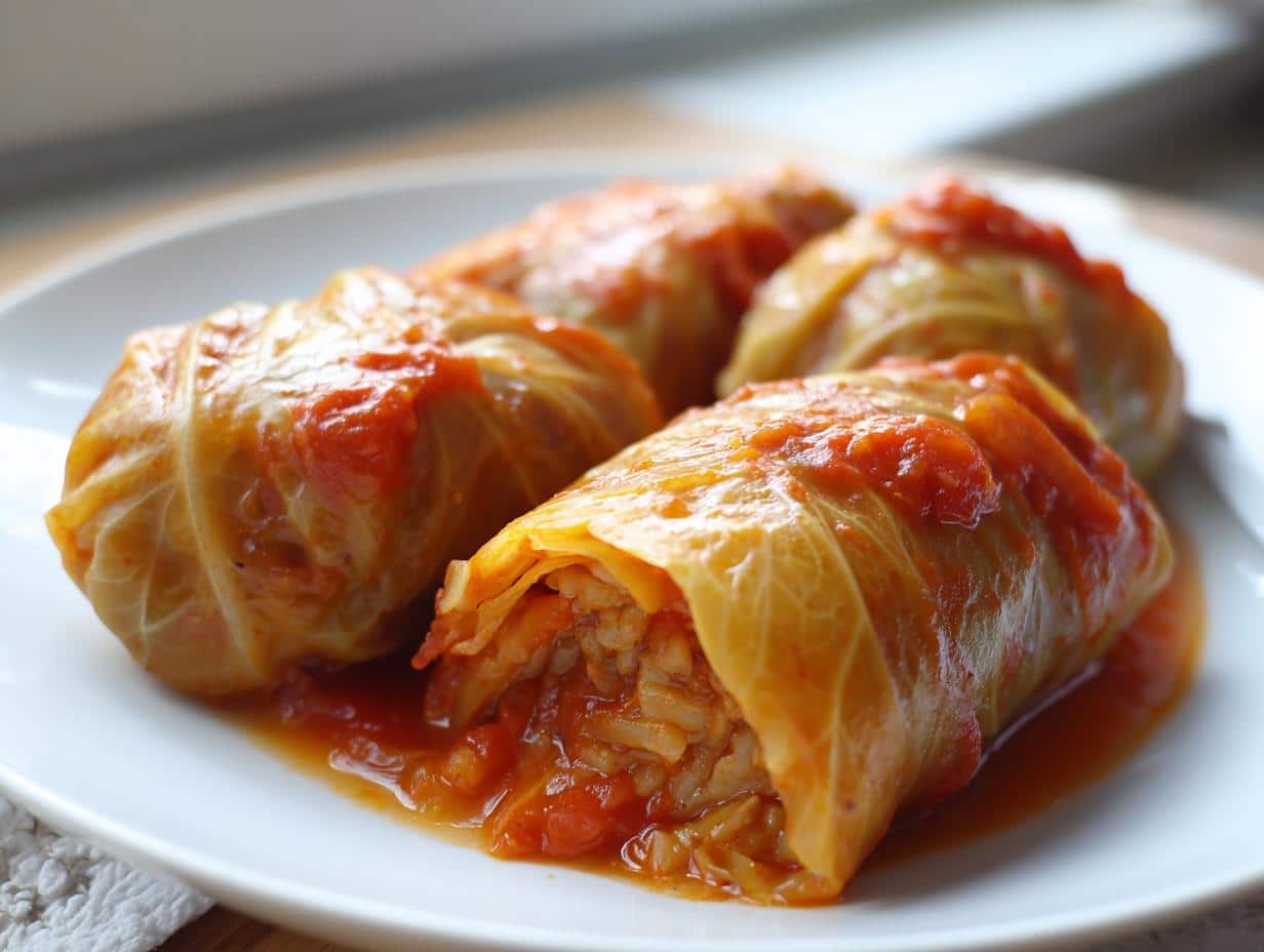 Delectable Vegan Stuffed Cabbage Rolls – Just 35 Minutes!