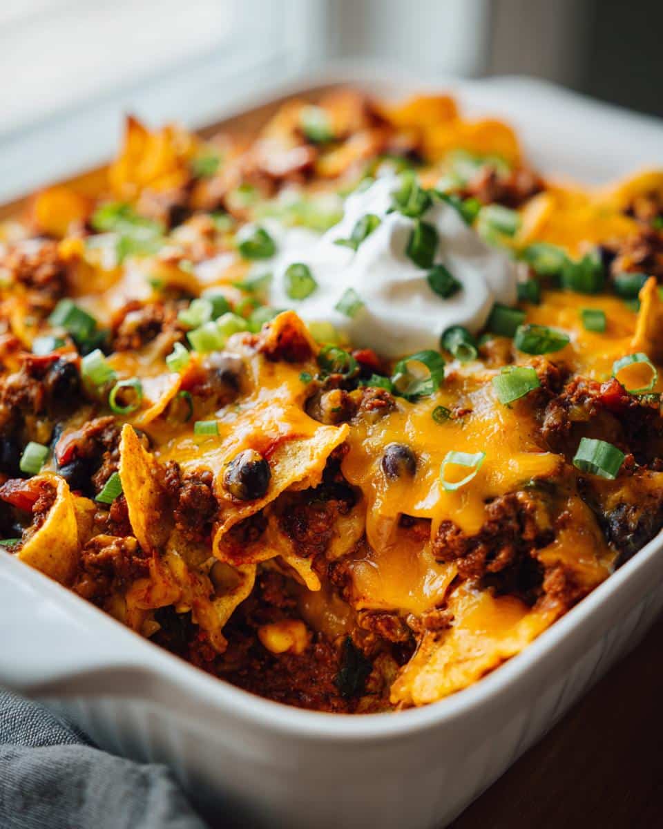 Walking Taco Casserole with Fritos and Salsa - detail 1