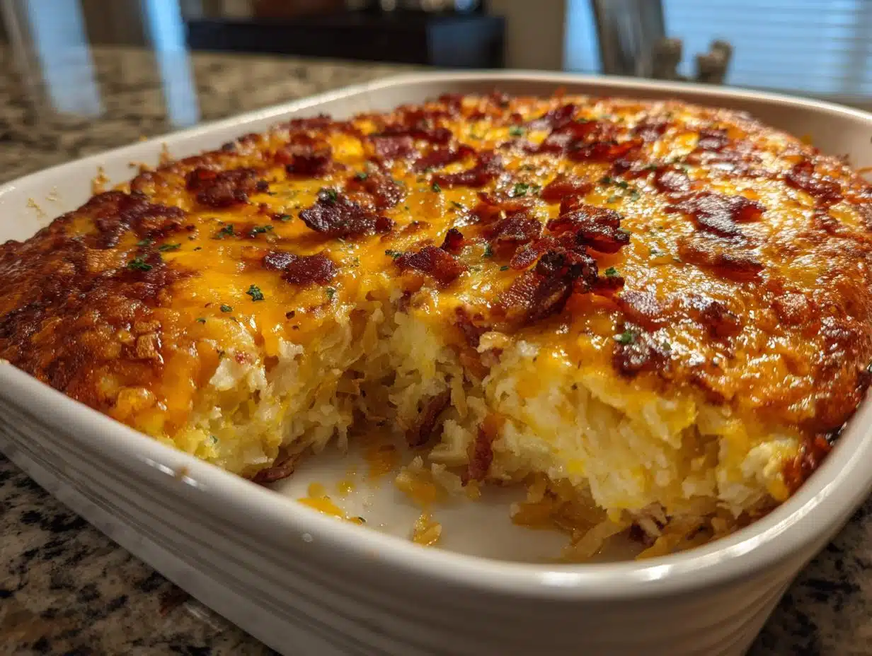 Irresistible Bacon Cheddar Ranch Hashbrown Casserole – Game Day Favorite