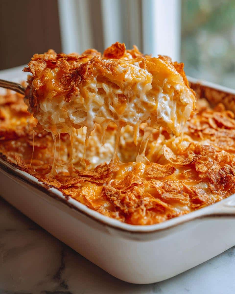 Cheesy Hashbrown Potato Casserole – classic party potatoes - detail 1