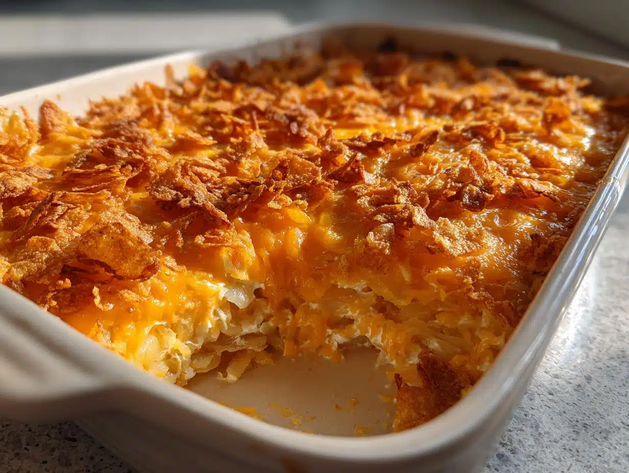 Irresistible Cheesy Hashbrown Potato Casserole in 3 Steps