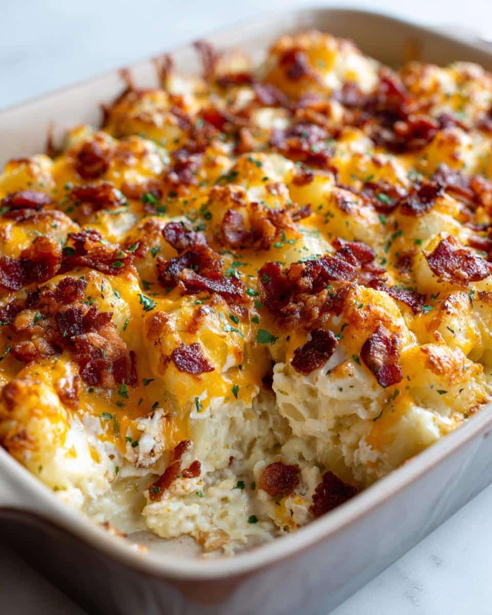 Irresistible Chicken Bacon Ranch Potato Casserole in 1 Pan