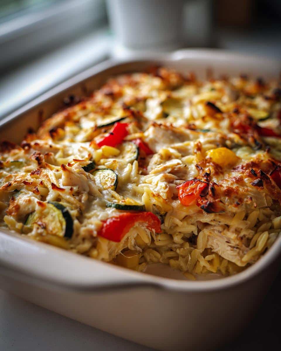 Chicken and Roasted Veggie Orzo Casserole - detail 1