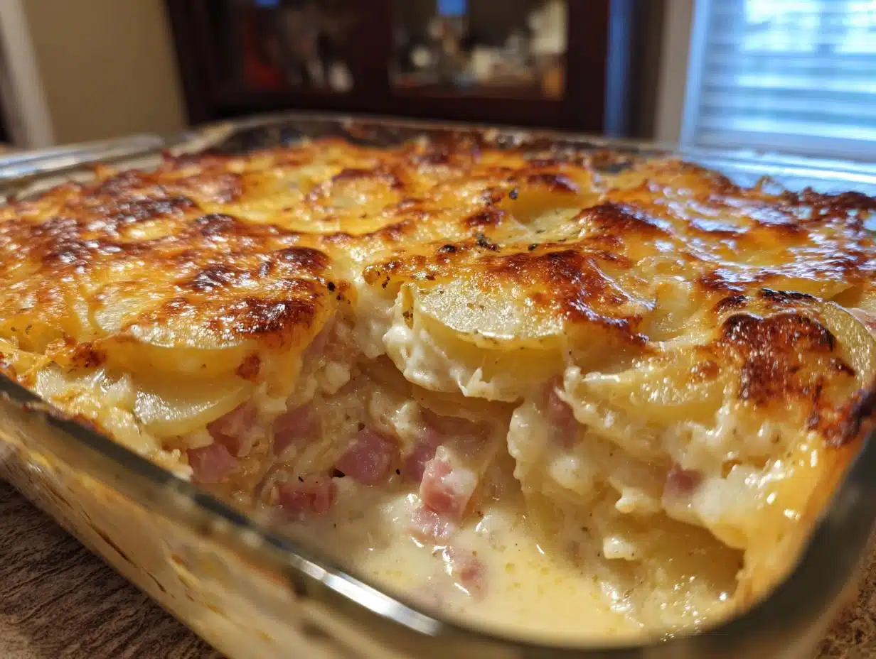 Irresistible Christmas Ham and Cheesy Potato Casserole Recipe