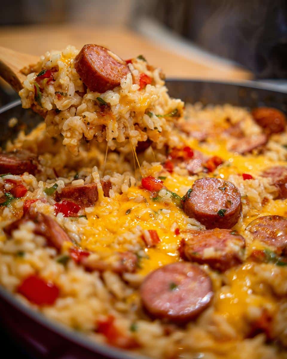 Creamy Cajun Sausage and Rice Casserole - detail 1