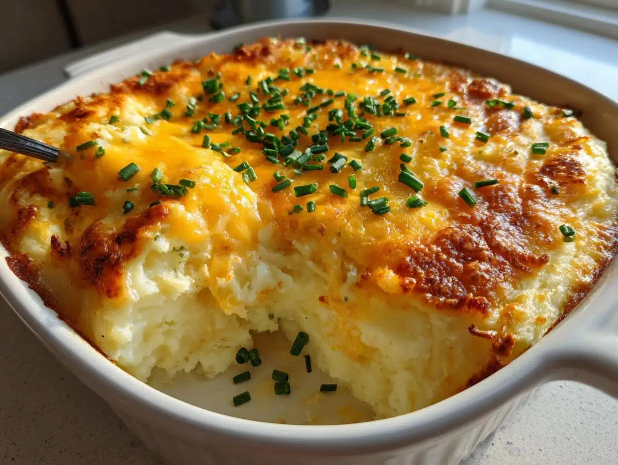 Creamy Garlic Mashed Potato Casserole: Effortless 3-Day Make-Ahead Magic