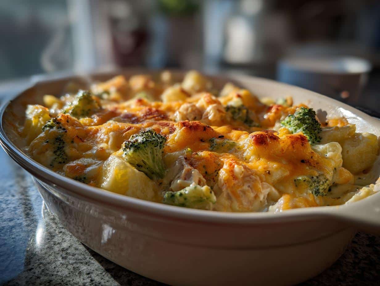 35-Minute Creamy Tuna and Broccoli Potato Casserole Bliss