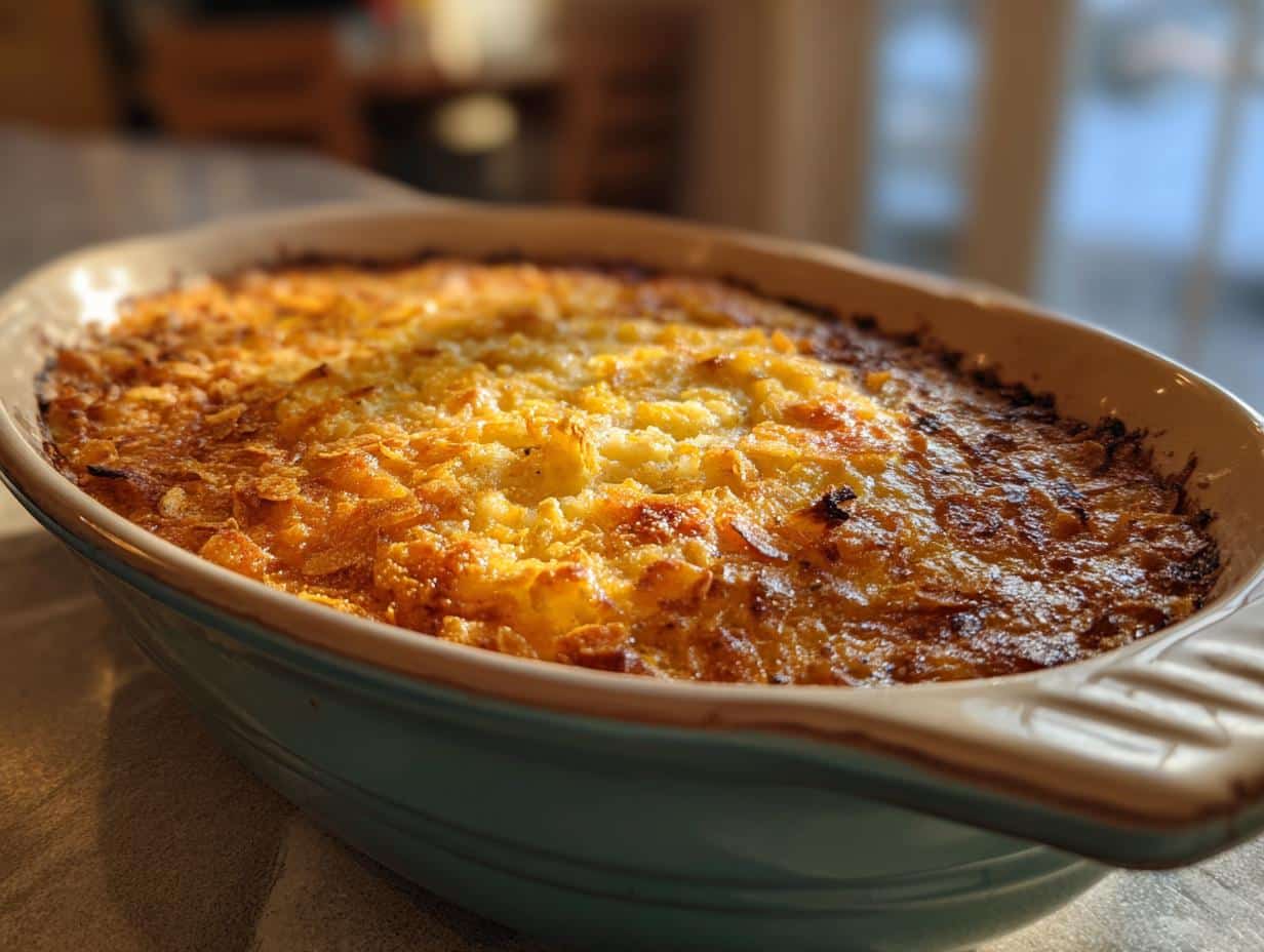 15-Minute Easy Potato Cornflake Casserole – Creamy Crispy Bliss