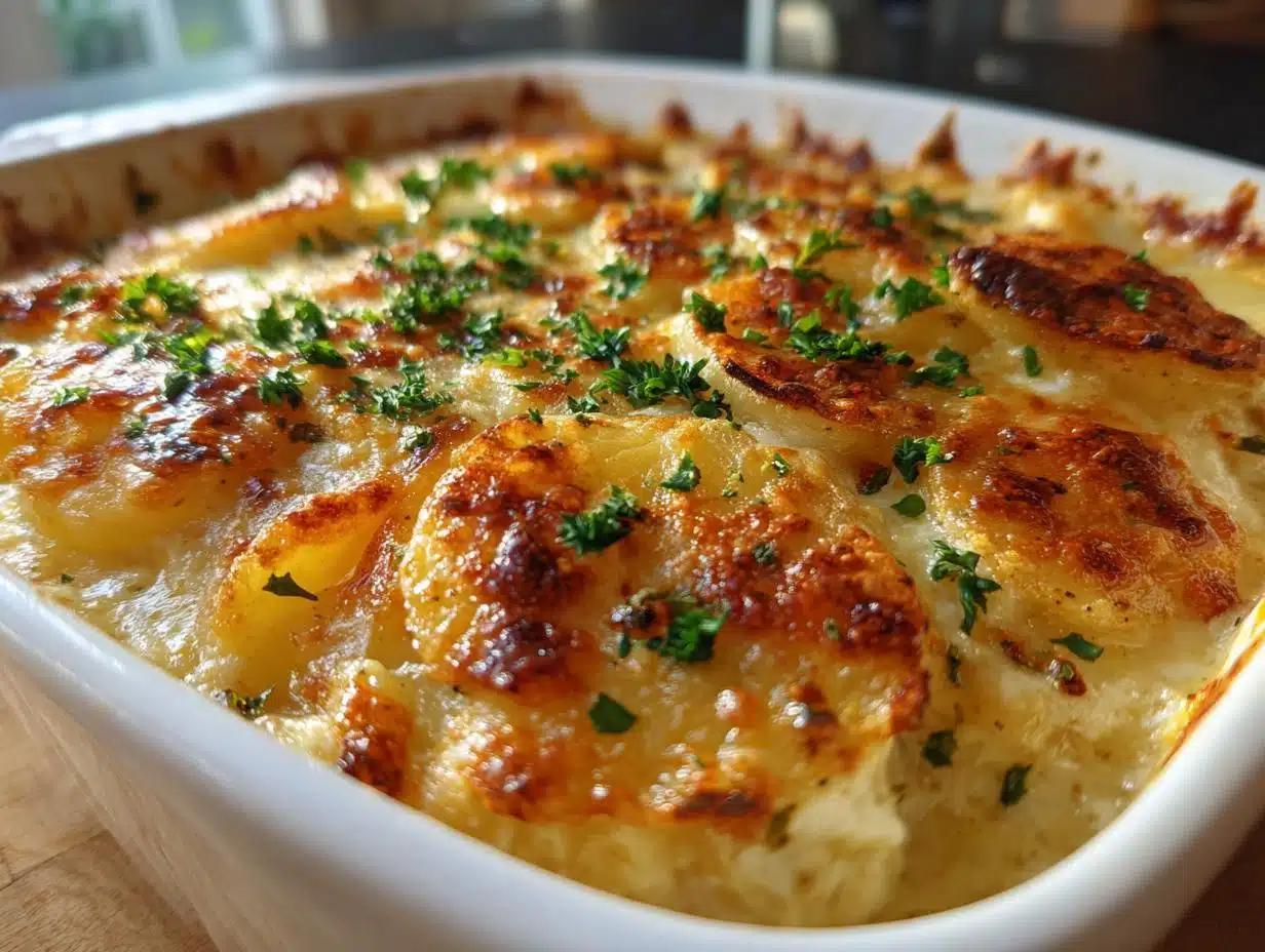 Irresistible Garlic Parmesan Potato Casserole in 8 Simple Steps