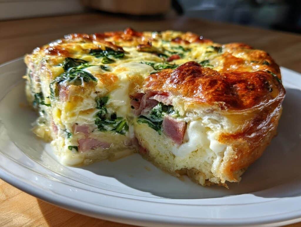 Strata Baking Irresistible Ham, Spinach and Swiss Breakfast Strata Bake in 4 Easy ...