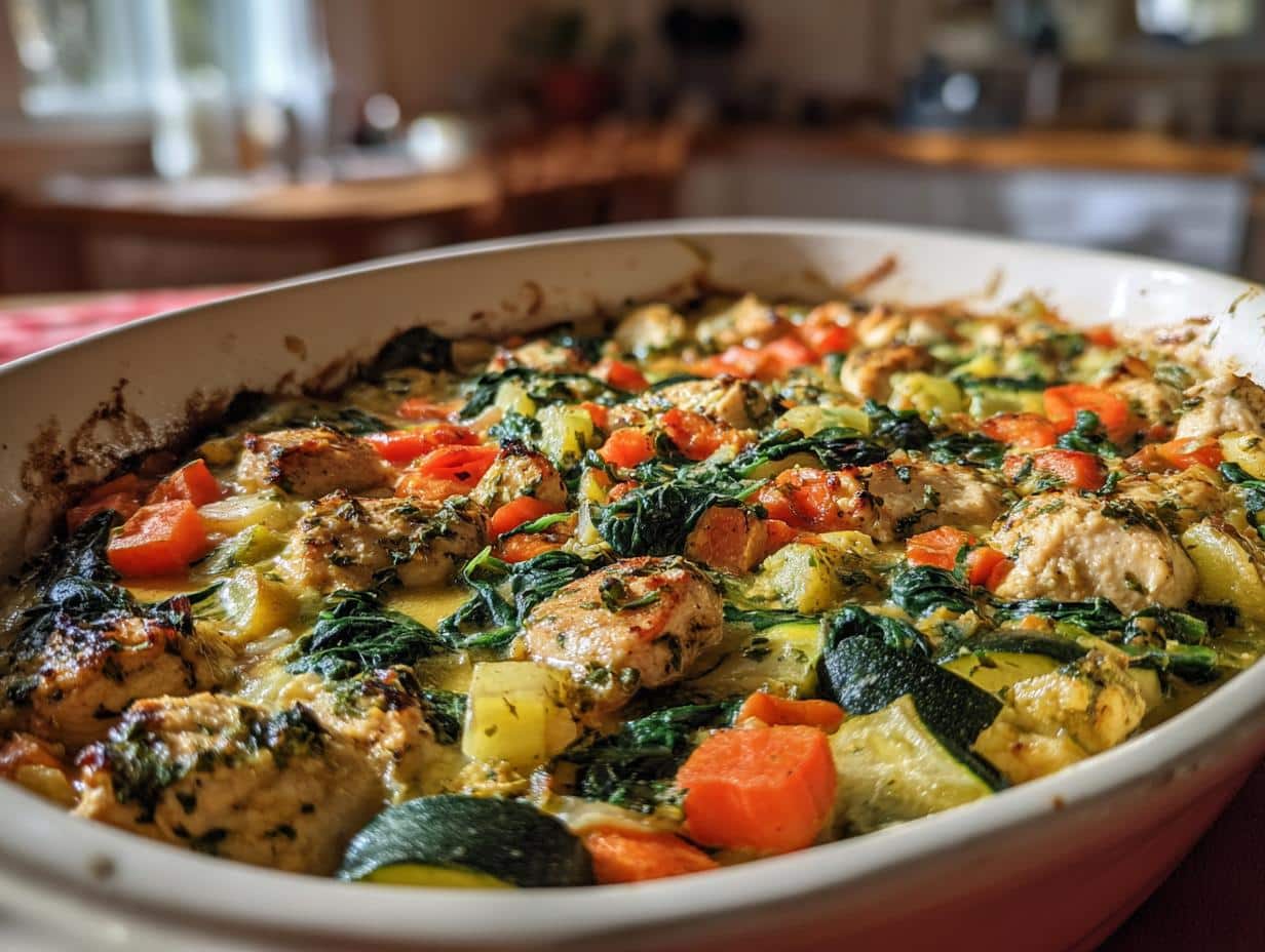 40-Minute January Detox Veggie Chicken Casserole – Guilt-Free Comfort