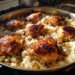 Lazy One Pan Chicken and Rice Casserole – weeknight winter dinner