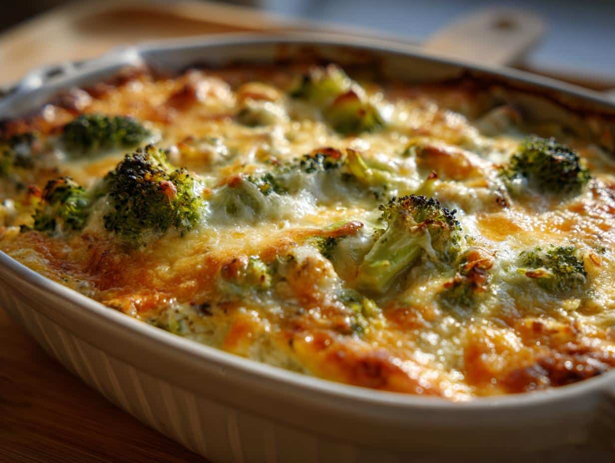 Easy 30-Minute Lighter Turkey, Broccoli and Quinoa Casserole