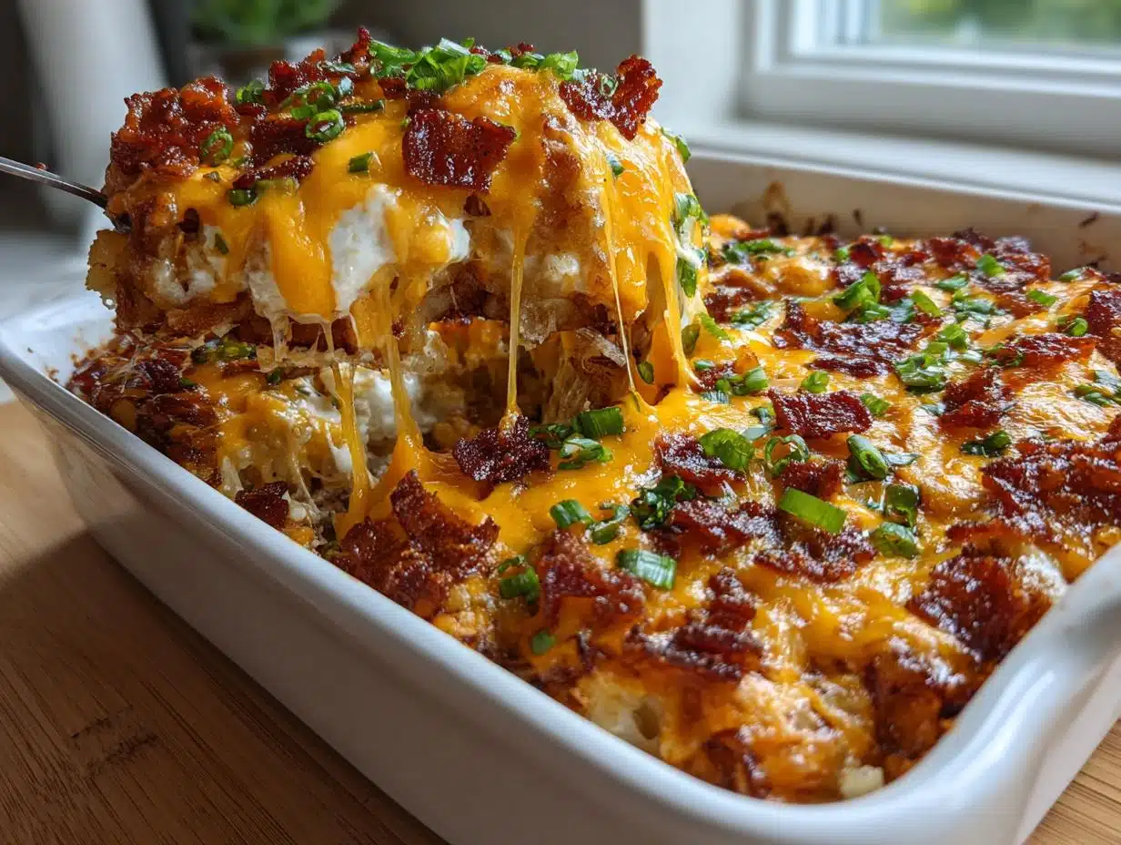 Irresistible Loaded Bacon Ranch Potato Casserole 4 Game Day