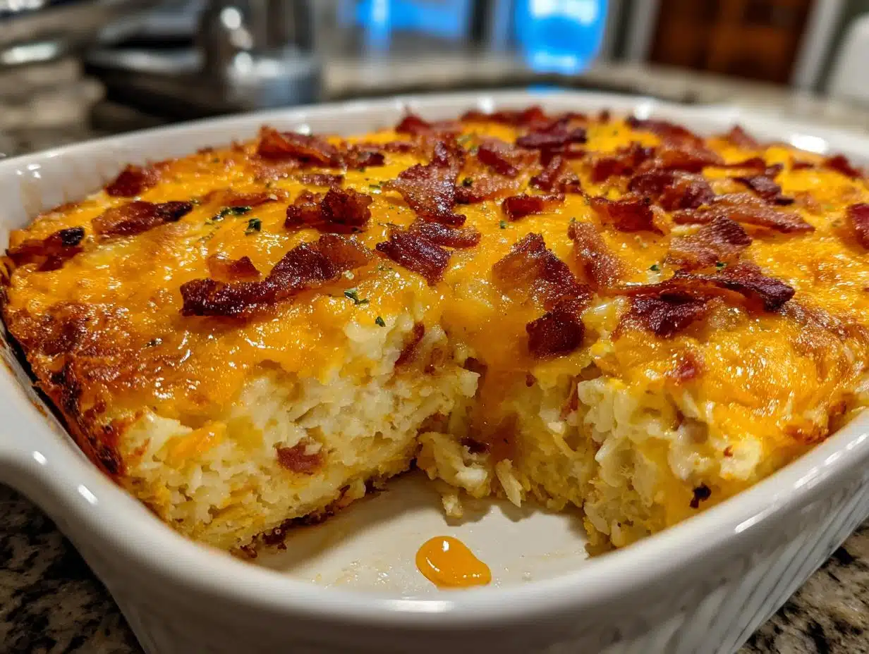 Irresistible 4-Ingredient Maple Bacon Breakfast Hash Brown Casserole