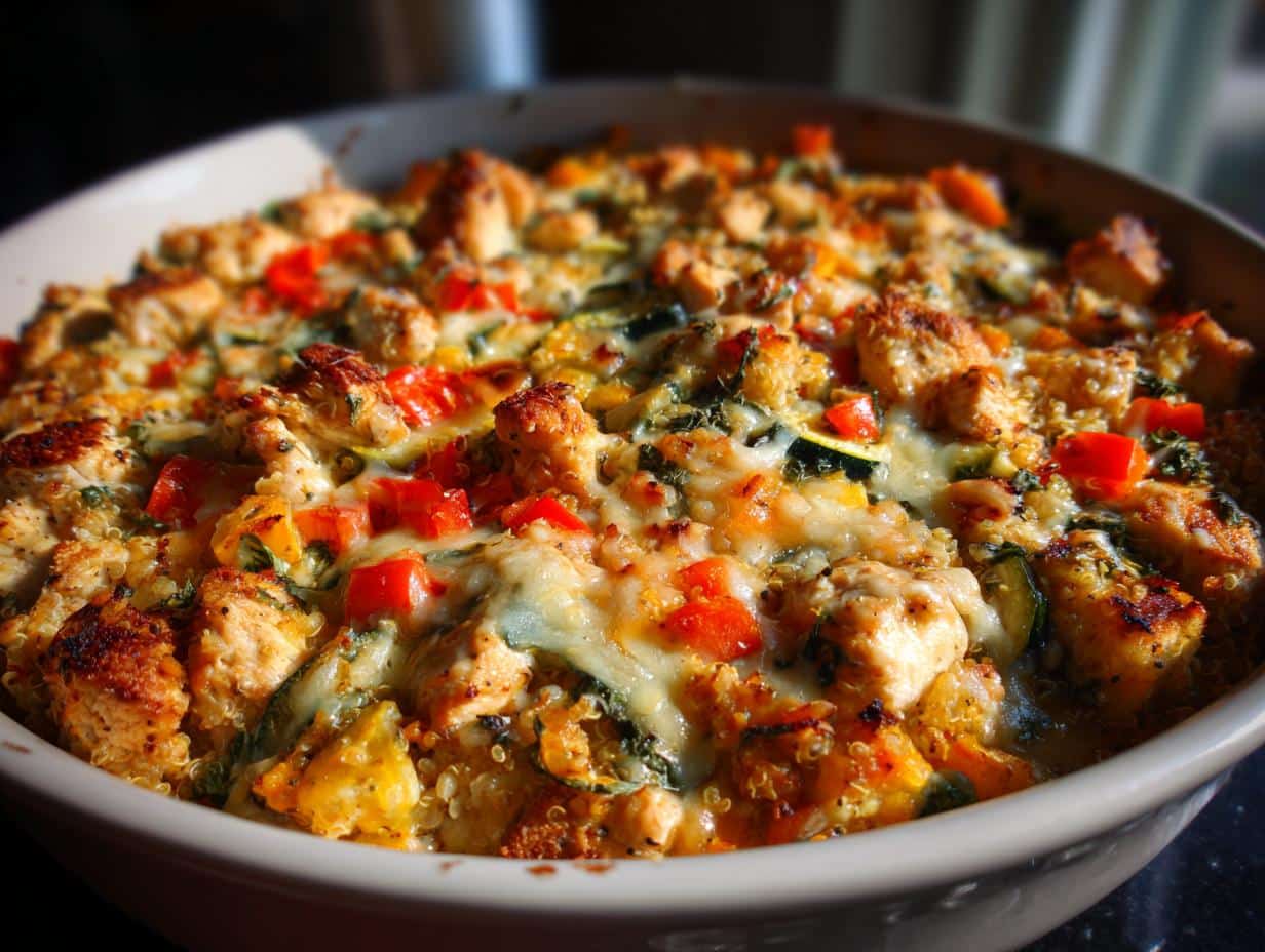 New Year Reset Chicken and Veggie Quinoa Casserole – 40-Minute Comfort