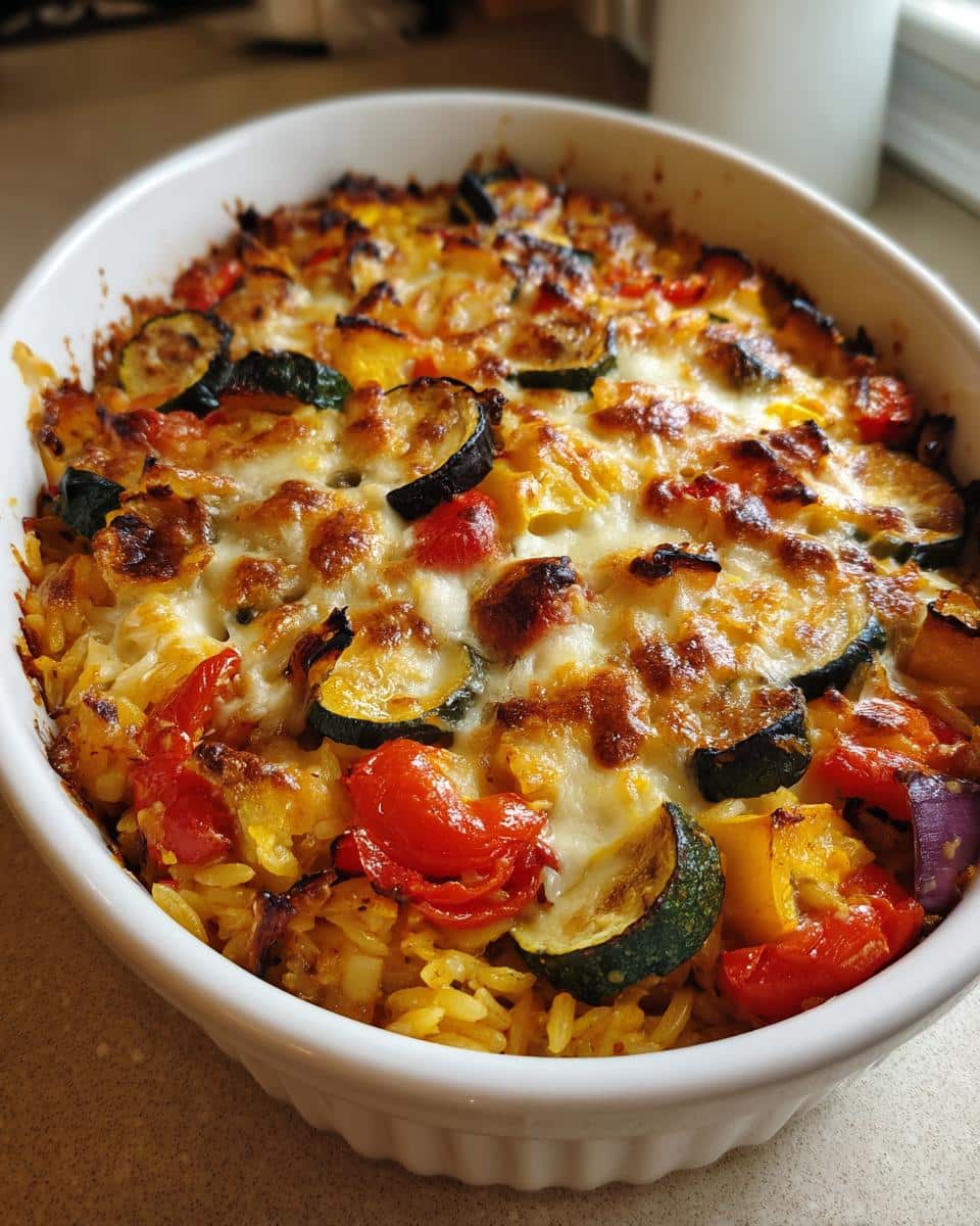 Roasted Vegetable and Feta Orzo Casserole - detail 1