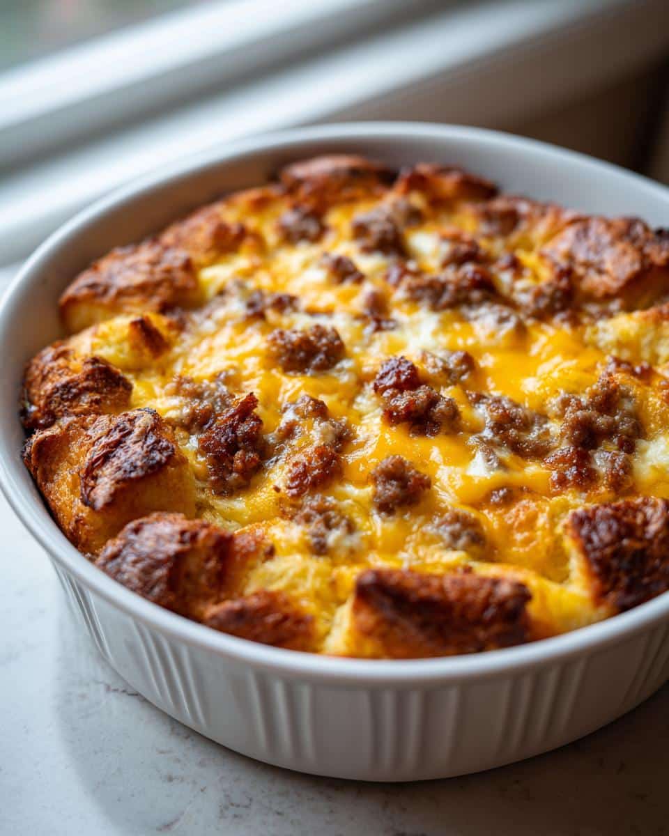 Santa’s Christmas Morning Breakfast Casserole – kid friendly brunch - detail 1