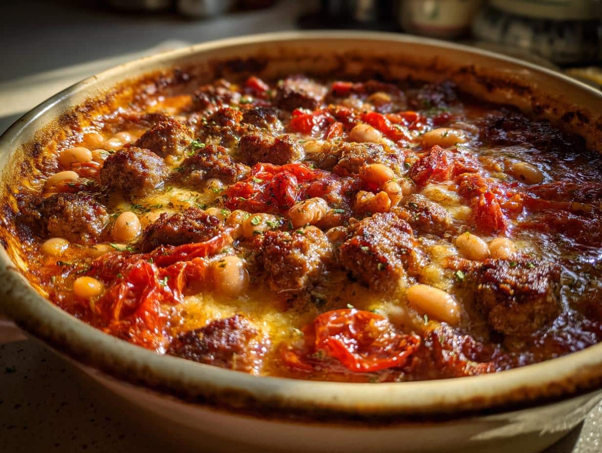 Sausage Tomato White Bean Bake – 45 Min Comfort Food Magic