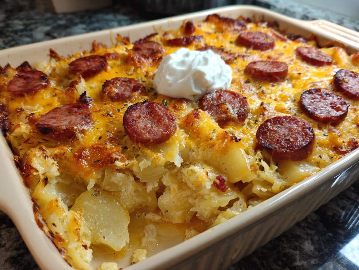 #1 Sausage and Pierogi Potato Casserole – Magical Comfort Dish
