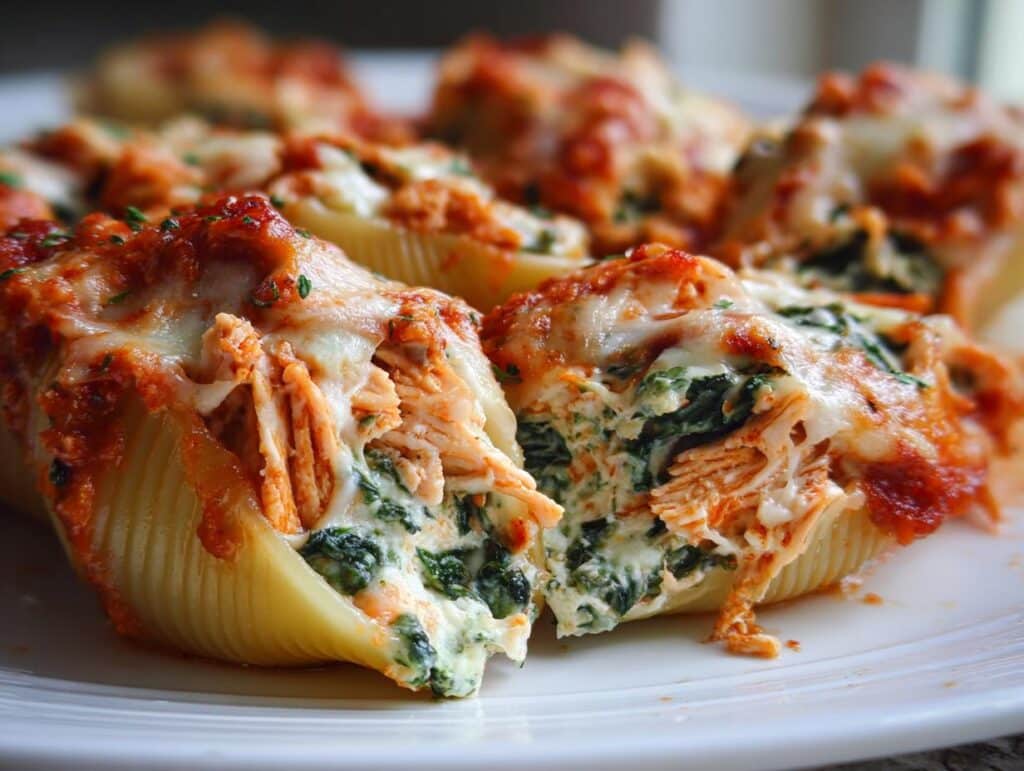 Baked Rice Shells Amazing 30-Minute Spinach Ricotta Stuffed Shells with Chicken Bake ...