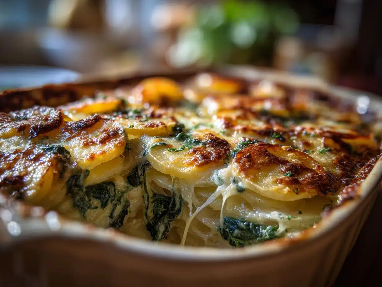 Creamy Spinach and Potato Gratin Casserole – 5-Star Comfort Food