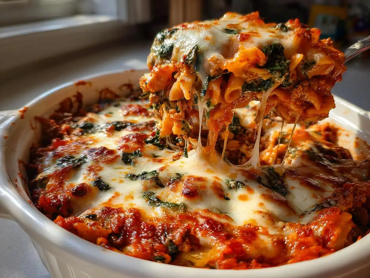 Irresistible Turkey Spinach Artichoke Pasta Bake in 1 Hour
