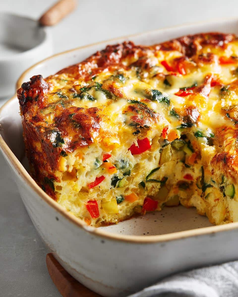 Veggie Packed Egg White Breakfast Casserole – New Year reset brunch - detail 1