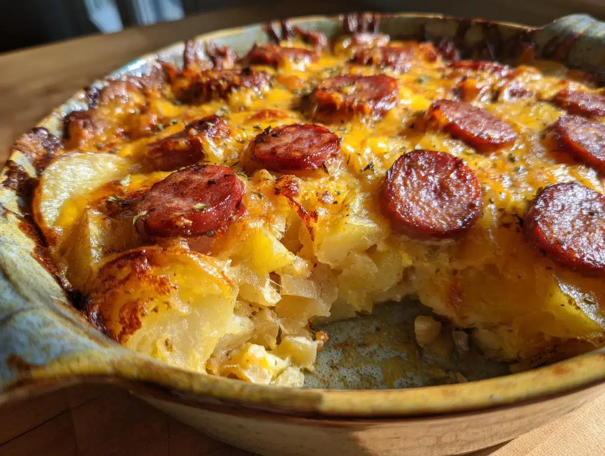 5 Ingredient Sausage and Potato Casserole – Effortless Comfort in Minutes