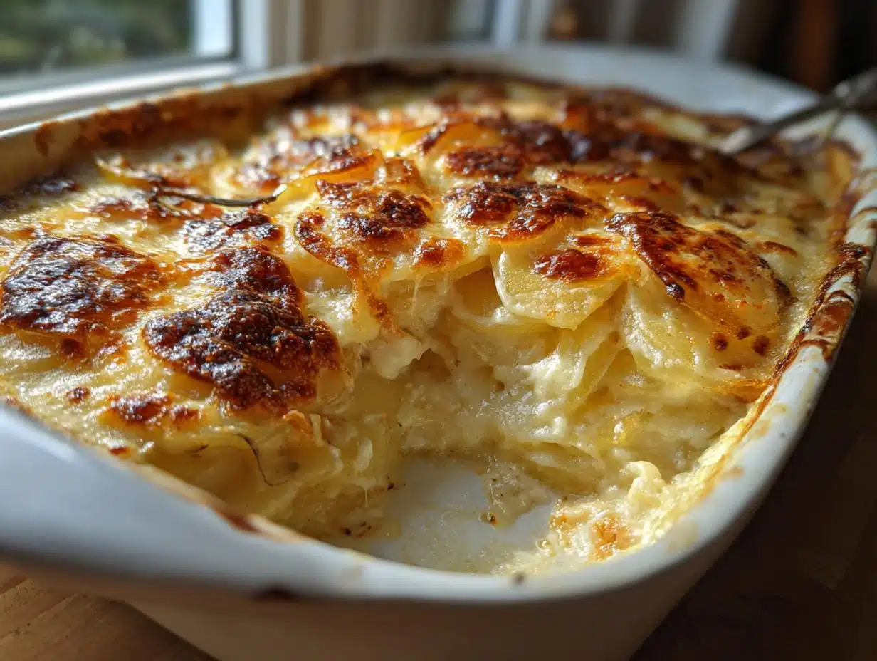 Irresistible 4-Layer Caramelized Onion and Potato Gratin Casserole