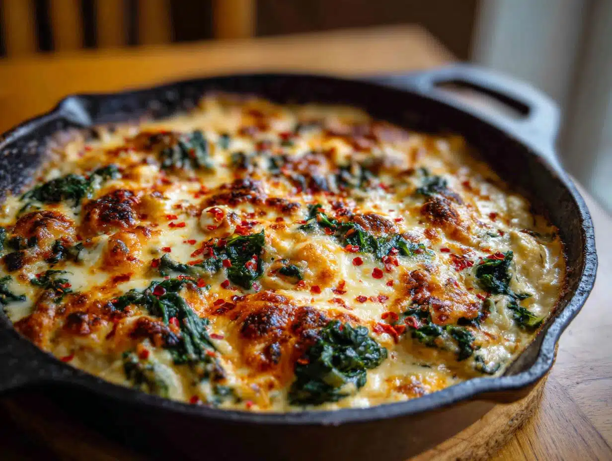 Cheesy White Bean and Kale Skillet Bake in 30 Minutes