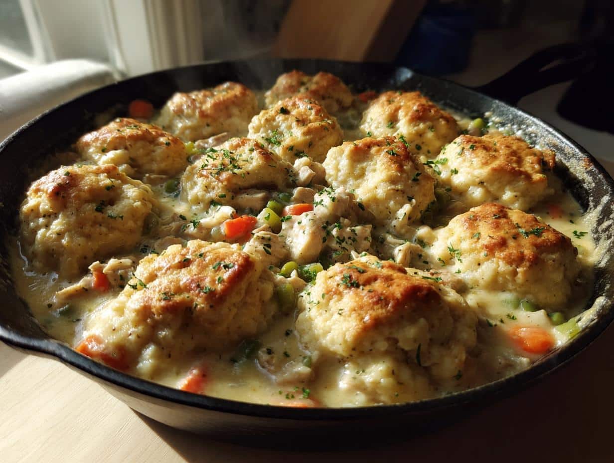 Cozy Winter Chicken and Dumpling Bake: 25-Minute Soul-Warming Comfort