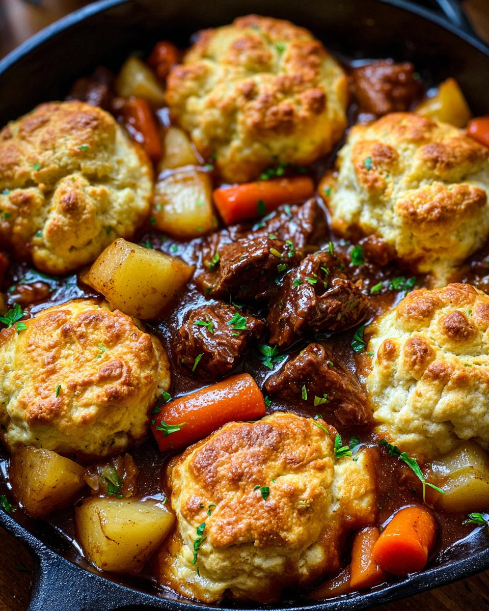 Hearty Beef Stew and Biscuit Topped Casserole - detail 1
