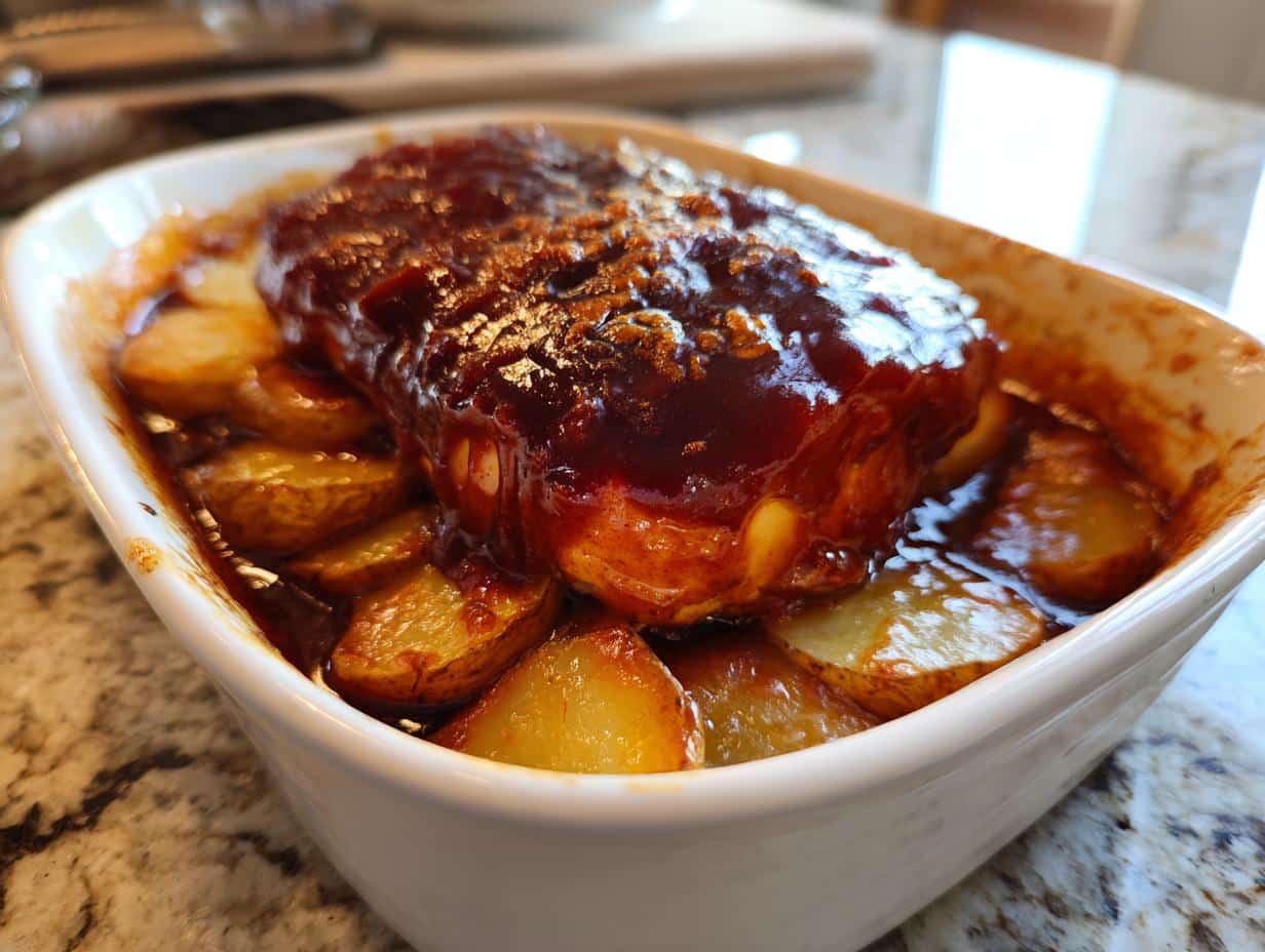 Irresistible One Dish BBQ Chicken and Potato Casserole in 50 Minutes