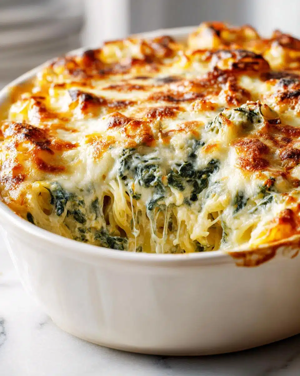 One Dish Creamy Spinach Parmesan Pasta Casserole - detail 1