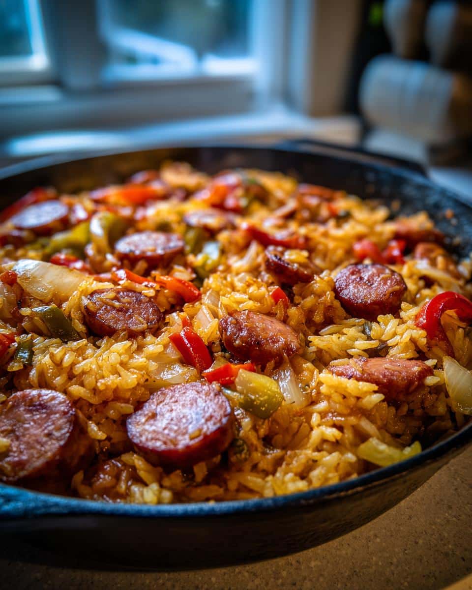One Dish Sausage, Pepper and Rice Bake - detail 1
