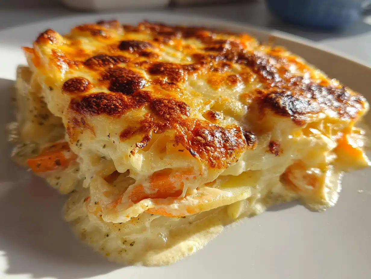 Hearty 3-Vegetable Roasted Carrot Parsnip Potato Gratin Recipe