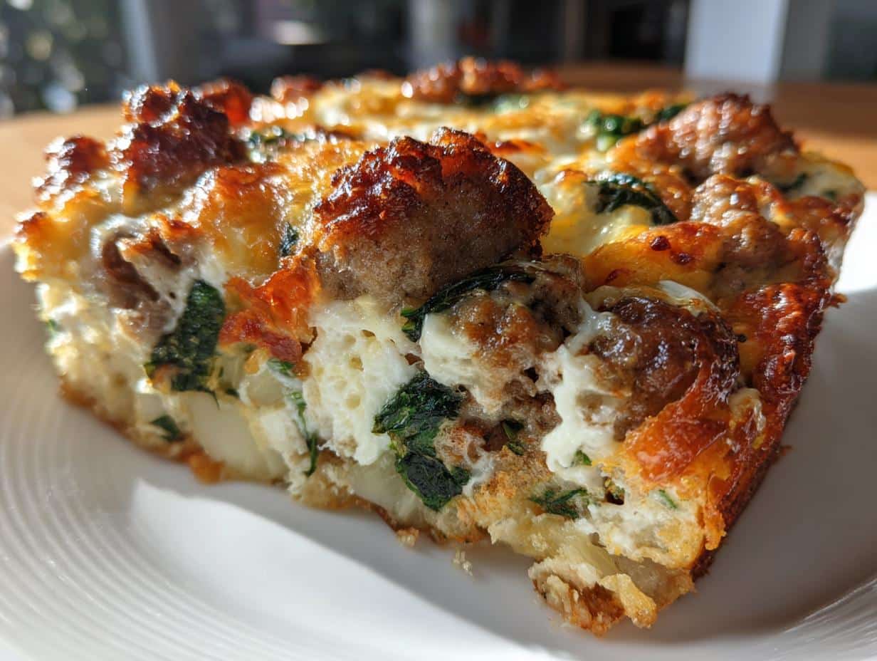 Ultimate 30-Minute Sausage Spinach and Potato Brunch Bake Bliss