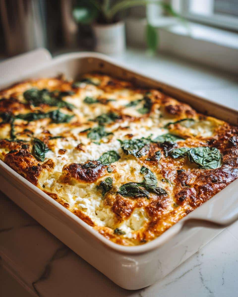 Spinach, Rice and Feta Side Casserole - detail 1