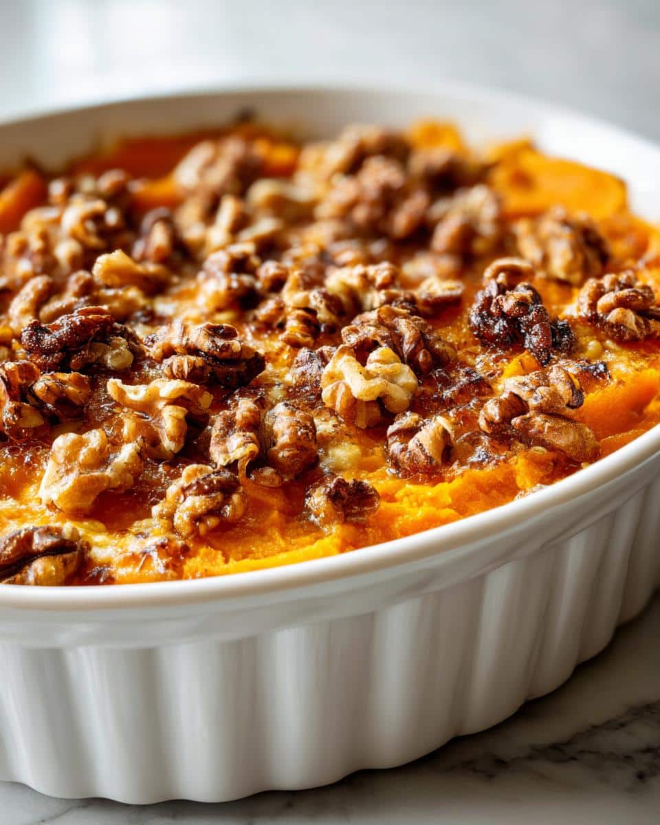 Irresistible Carrot Casserole with Crunchy Walnut Topping in 4 Steps