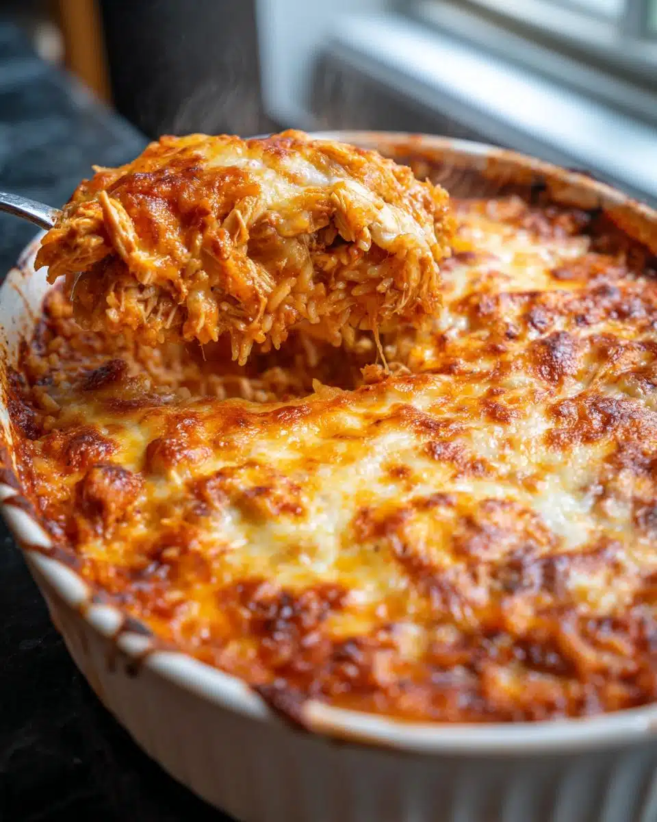 “Effortless Dump and Bake Salsa Chicken Rice Casserole in 45 Minutes”
