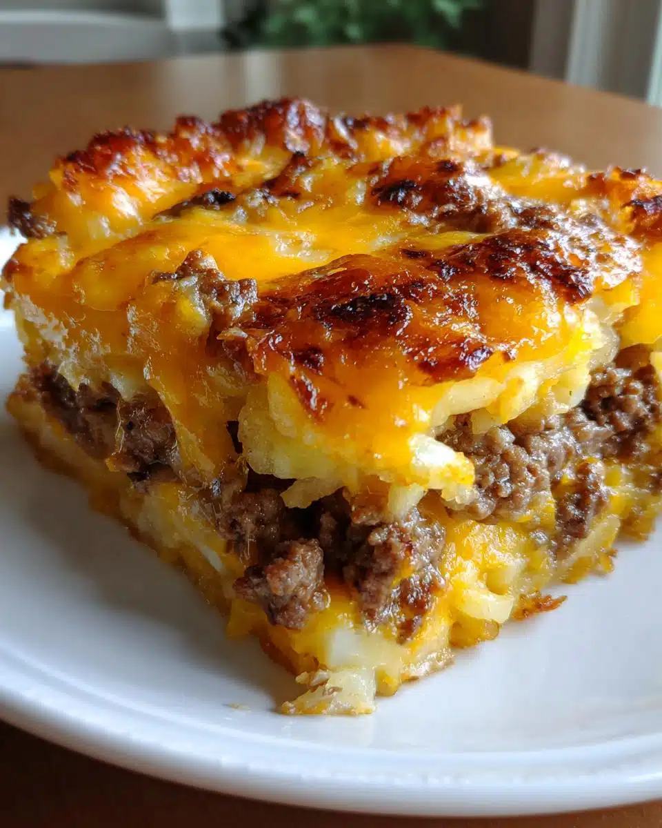 1 Amazing Hamburger Hashbrown Casserole Cheesy Ground Beef Bake