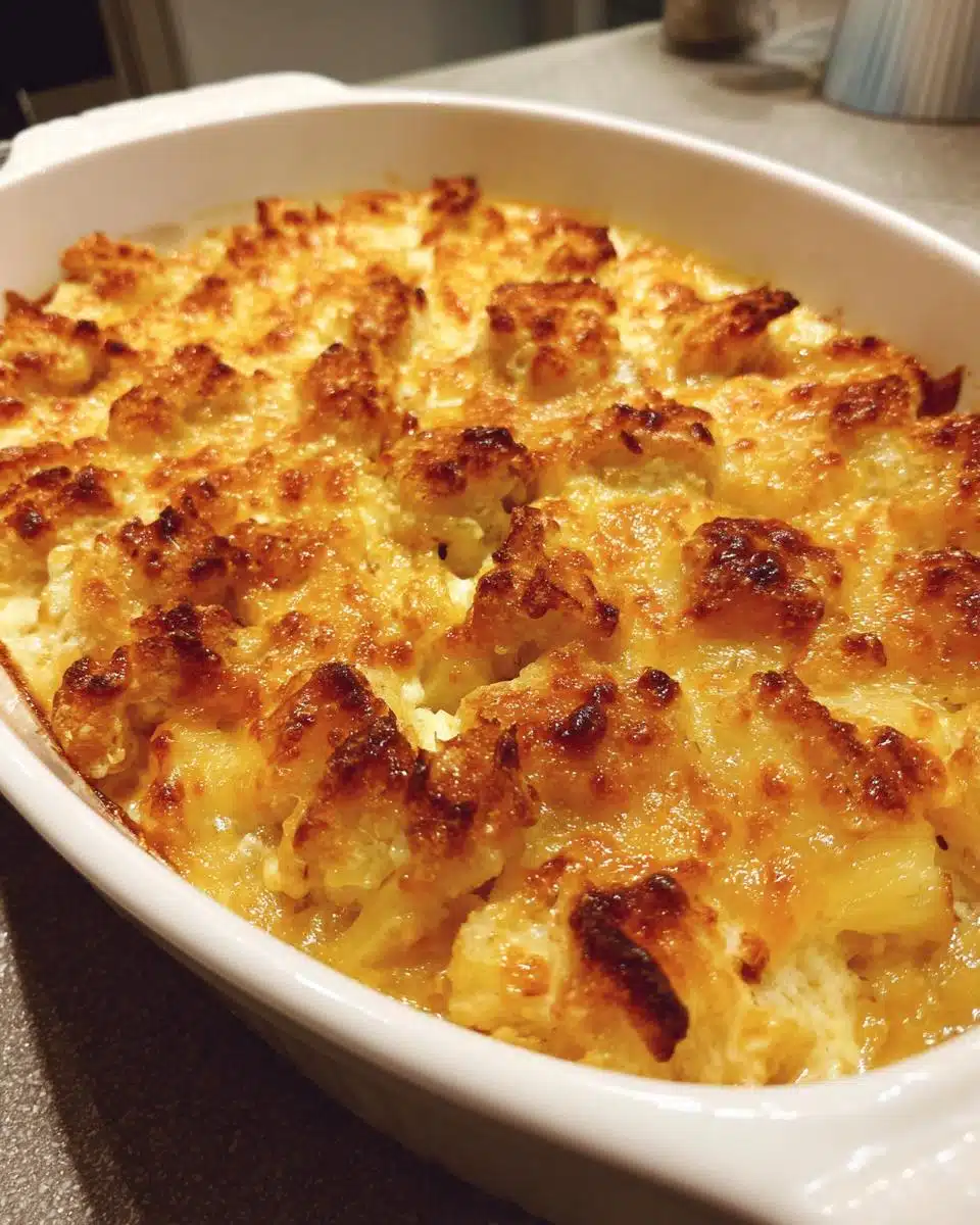 Irresistible 6-Ingredient Sweet Savory Pineapple Casserole