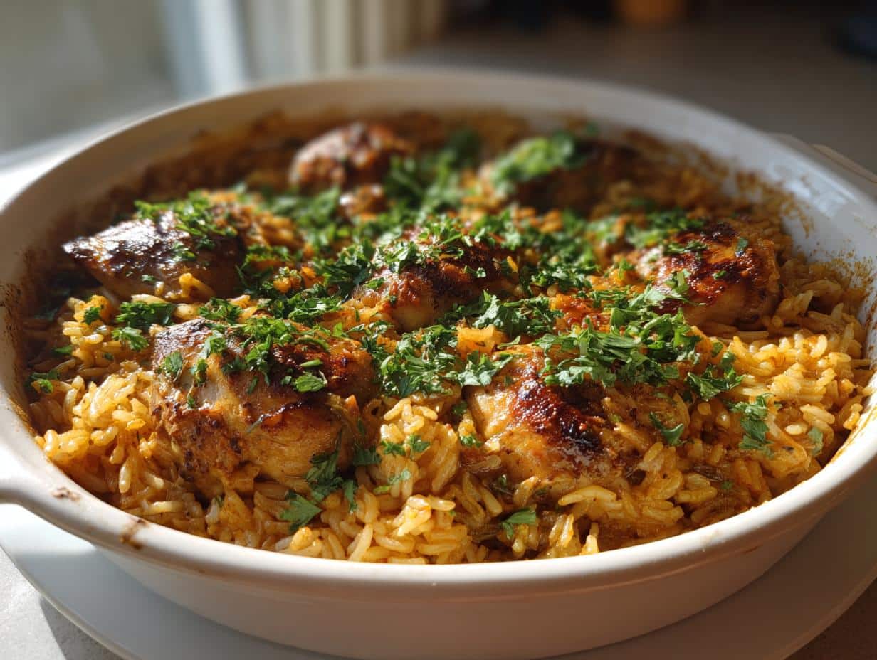 1-Hour Baharat Chicken Vermicelli Rice Casserole Magic